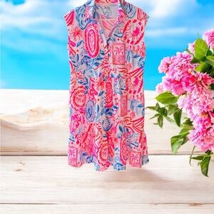 Lilly Pulitzer Arley Dress Resort White Sun Sea Sand Sleeveless Shift S